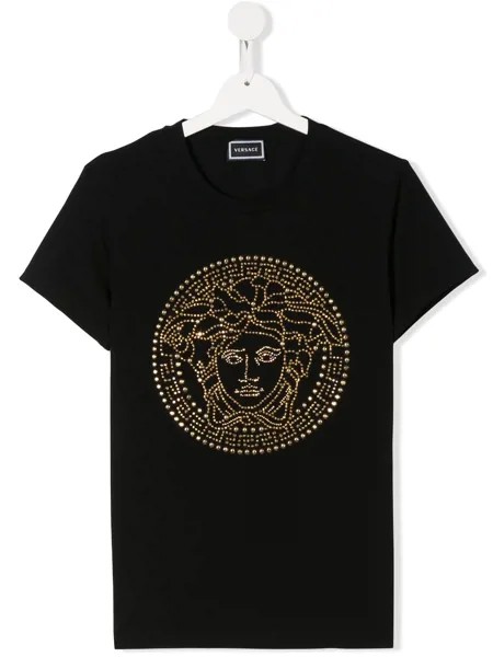 Versace Kids декорированная футболка