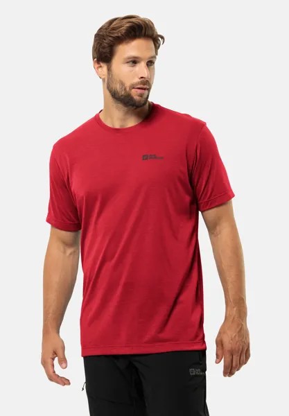 Спортивная футболка VONNAN SS Jack Wolfskin, цвет red glow