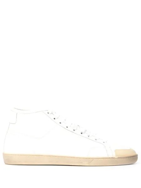 Saint Laurent высокие кеды SL/39, белый