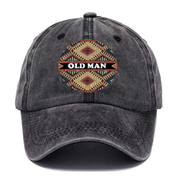 Мужская шляпа от солнца в стиле ретро с этническим принтом Old Man