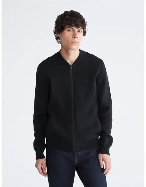 Бомбер Calvin Klein Compact Cotton, черный