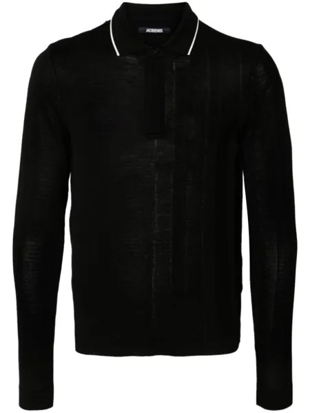 Jacquemus рубашка поло Le Polo Tricot, черный