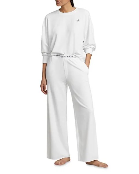Толстовка &; Комплект широких брюк Polo Ralph Lauren, цвет White
