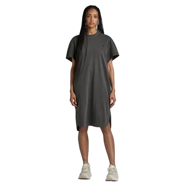 Платье G-Star Overdyed midi, серый