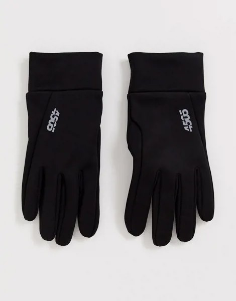 Черные спортивные перчатки для сенсорных экранов ASOS 4505-Черный