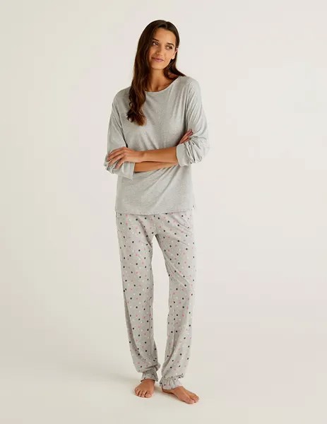 Пижама женская United Colors of Benetton 21A_3Y5E3P2DR серая M