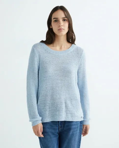 Женский свитер с длинными рукавами и круглым вырезом Only, светло-синий