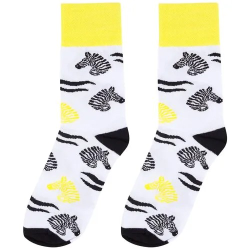 Мужские носки Kawaii Factory, 1 пара, классические, фантазийные, размер 40,45, белый