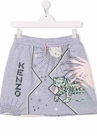 Kenzo Kids юбка с графичным принтом и логотипом