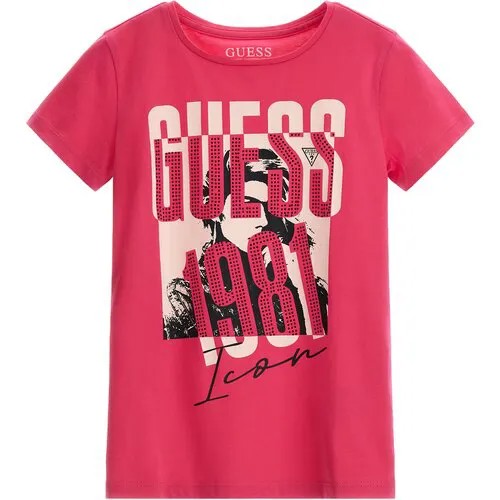 Футболка GUESS, размер 164, розовый