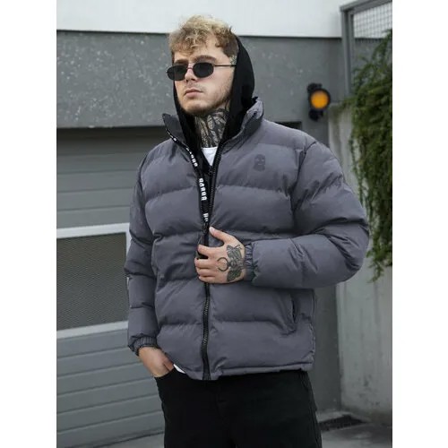 Парка BANDA, демисезон/зима, силуэт прямой, размер S, серый