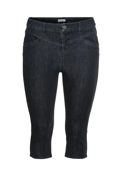 Джинсы-капри SUSANNE с моделирующим эффектом фигуры sheego, цвет Black Denim