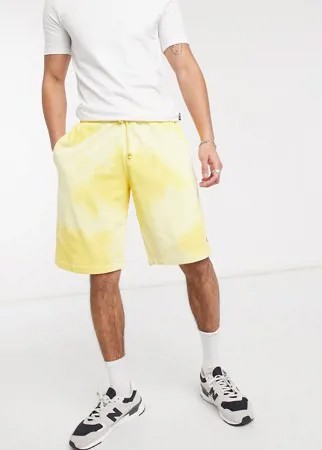Желтые шорты с принтом тай-дай Russell Athletic Adam-Голубой