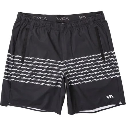 Шорты стрейч Yogger мужские RVCA, черный/белый