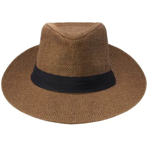 Шляпа , размер 58, коричневый