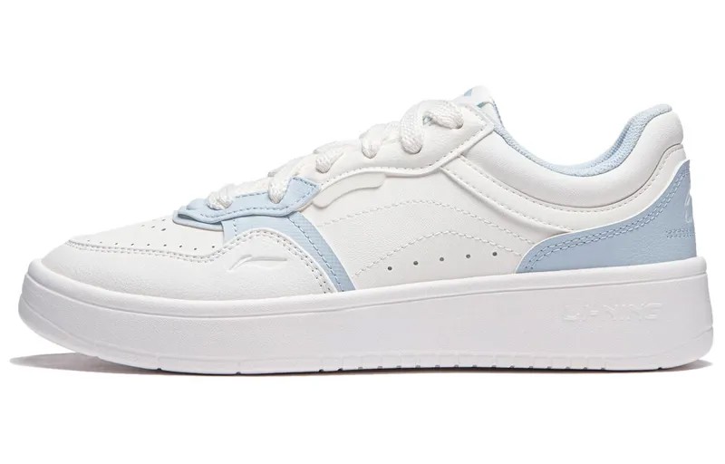 Кроссовки LINING Line 2.0 At The Beginning Skateboarding Shoes Women's Low-top Cloud White/sky Water Blue, голубой