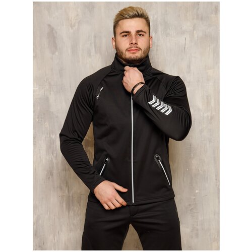 Толстовка мужская Cross sport Тмс-044 (54, Черный)
