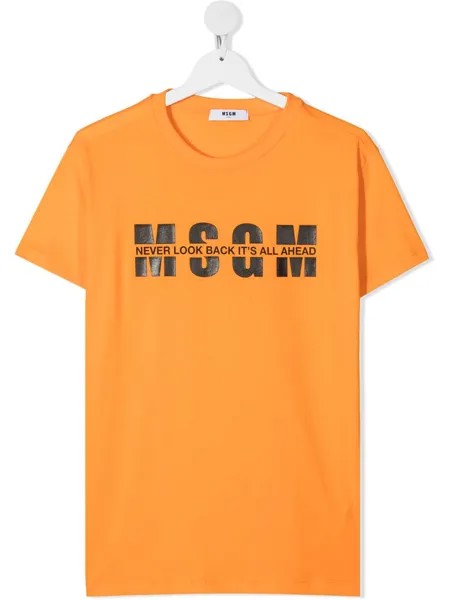 MSGM Kids футболка с логотипом