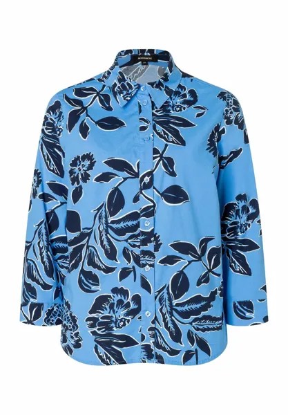Блузка-рубашка Flowerprint 3/4 Arm More & More, светло-голубая
