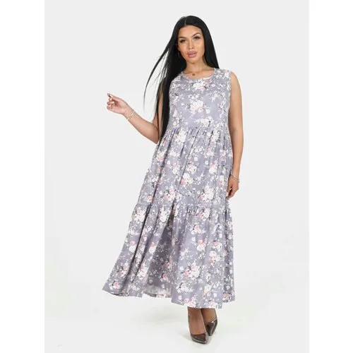 Сарафан для кормящих мам LOVETEX.STORE, размер 60, фиолетовый