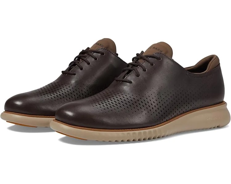 Оксфорды Cole Haan 2.Zerogrand Laser Wing Tip Oxford Lined, цвет Dark Chocolate/Cobblestone