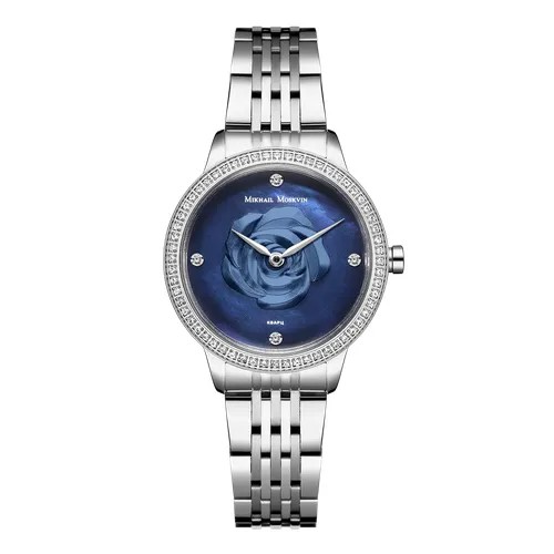 Наручные часы УЧЗ 1348S6B6, синий, серебряный
