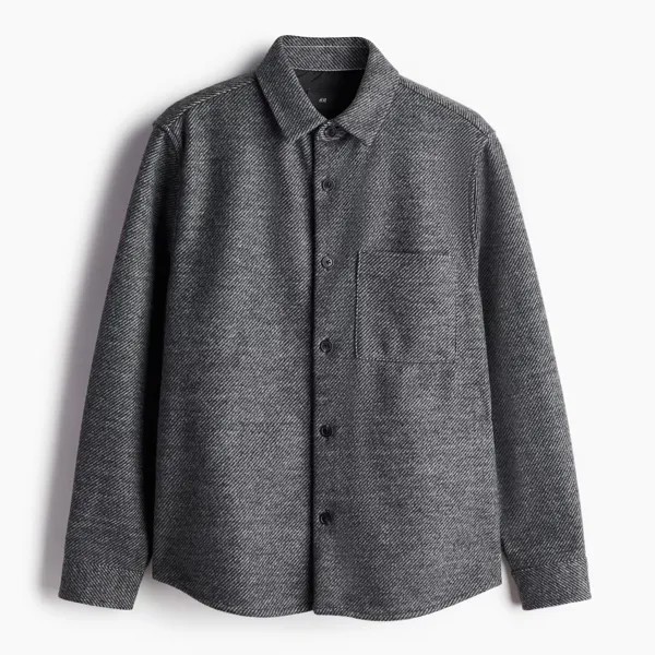 Куртка-рубашка H&M A/W 2024 Regular Fit, темно-серый