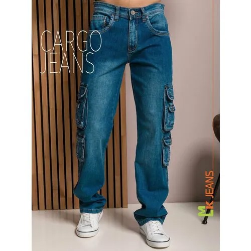 Джинсы MkJeans, размер 38, синий