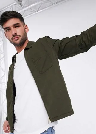 Легкая куртка цвета хаки на молнии PS Paul Smith-Зеленый