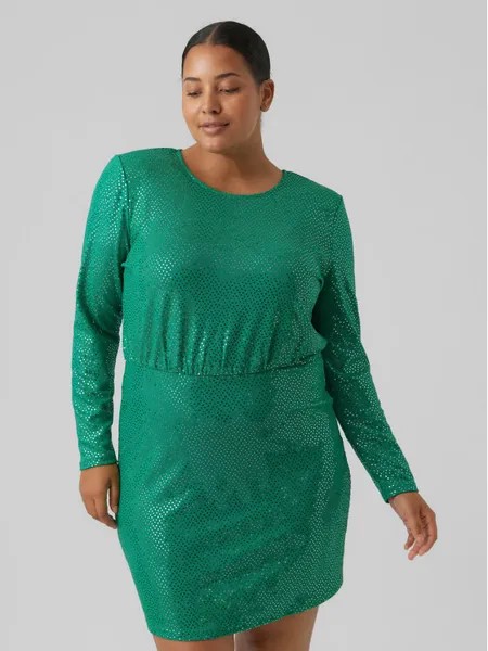 Коктейльное платье стандартного кроя Vero Moda Curve, зеленый