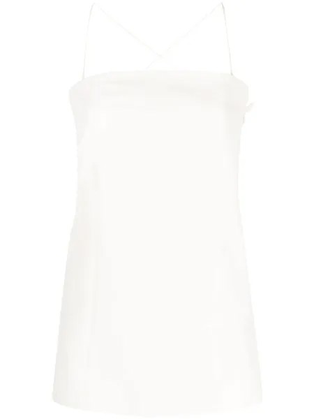 Helmut Lang топ Slip на молнии, нейтральный цвет