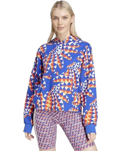 Толстовка adidas Farm Hooded, цвет Bold Blue/Bliss Orange