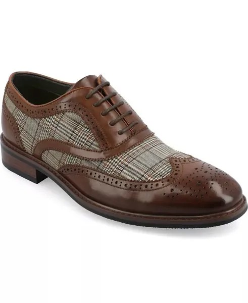 Мужские оксфорды Jerome Tru Comfort из пенопласта со шнуровкой и шнуровкой Vance Co., коричневый