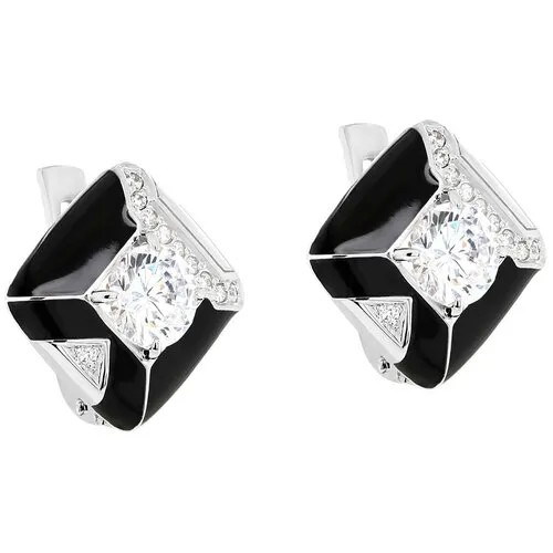 Серьги KABAROVSKY, серебро, 925 проба, фианит
