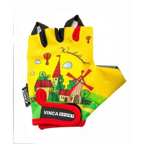 Перчатки Vinca Sport, красный, желтый
