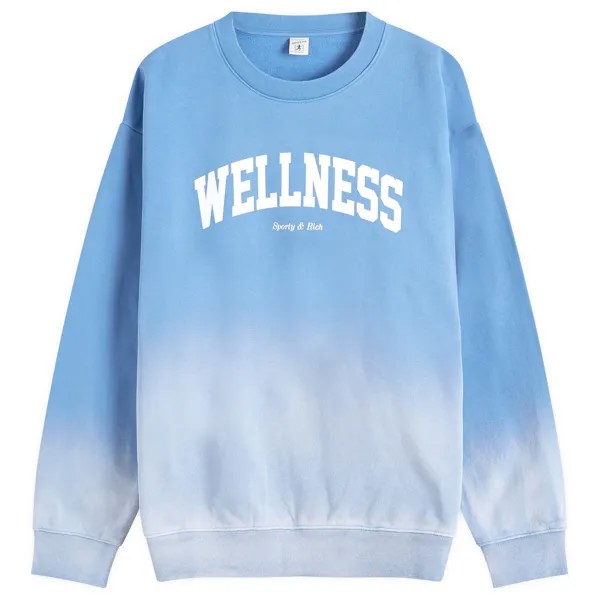 Толстовка Sporty & Rich Wellness Ivy Sweatshirt, цвет Dip Dye Blue