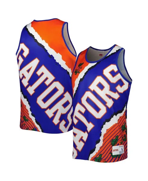 Мужская сублимированная майка Royal, оранжевая Florida Gators Jumbotron 2.0 Mitchell & Ness