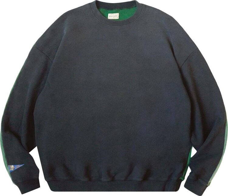 Свитер Kapital Fleece Knit 2Tones Remake Big Sweater (Bone) 'Black/Green', черный