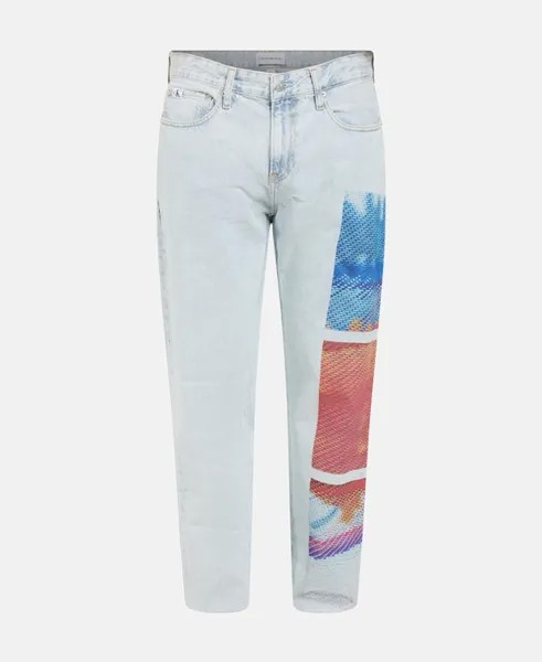Прямые джинсы Calvin Klein Jeans, светло-синий