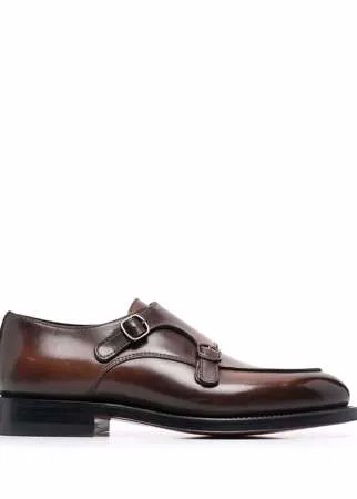 Santoni туфли монки с пряжками