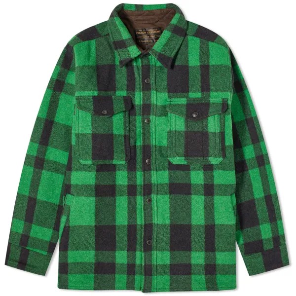 Куртка Filson Mackinaw Shirt, цвет Acid Green & Black Plaid