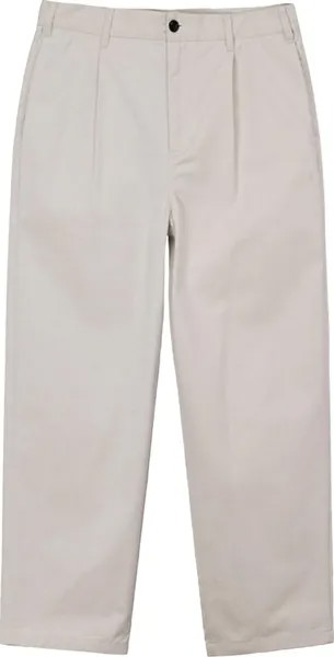 Брюки Stussy Twill Volume Pleated Trouser 'Bone', кремовый