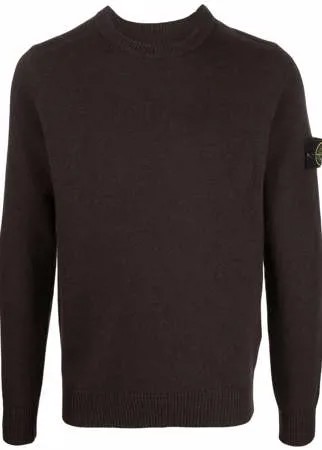 Stone Island толстовка с круглым вырезом и нашивкой-логотипом