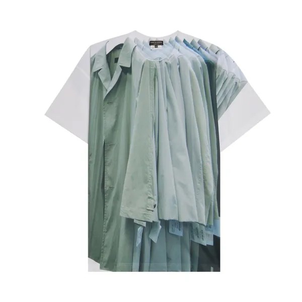 Футболка Comme Des Garçons Comme des Garçons Homme Plus Garment Print Pattern 6 T-Shirt, белый