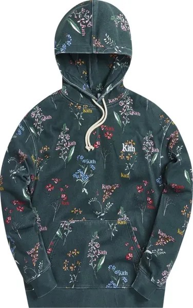 Худи Kith Botanical Floral Williams III Hoodie 'Stadium', зеленый