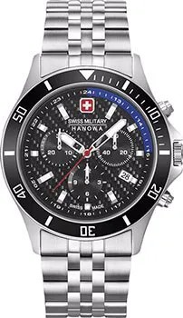 Швейцарские наручные  мужские часы Swiss military hanowa 06-5337.04.007.03. Коллекция Flagship Racer Chrono