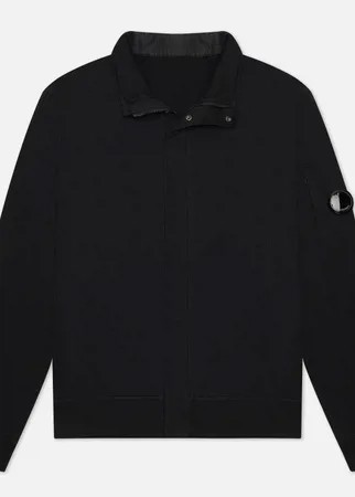 Мужская толстовка C.P. Company Light Fleece Garment Dyed Stand Collar Lens, цвет чёрный, размер L
