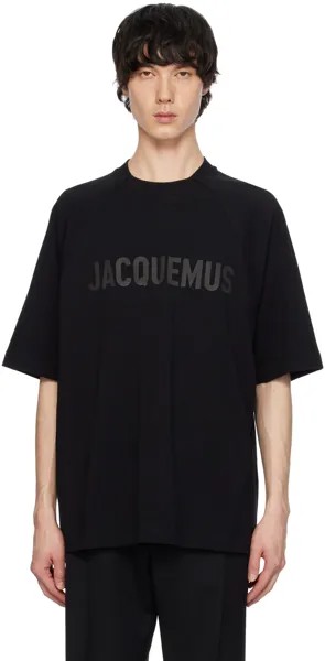 Черная футболка Les Classiques 'Le t-shirt Typo' Jacquemus, цвет Black
