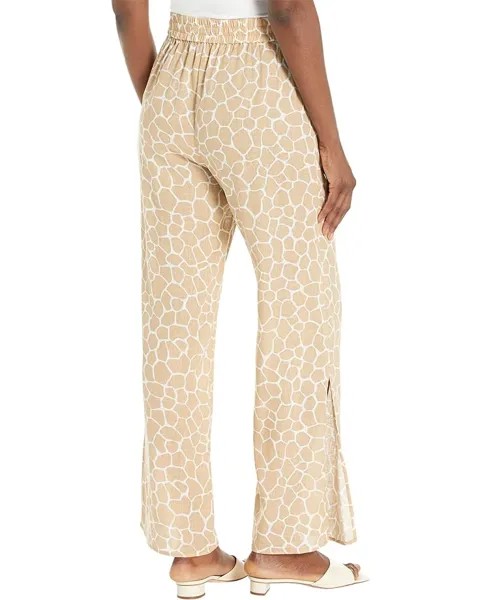 Брюки Michael Kors Giraffe High Slit Pants, хаки