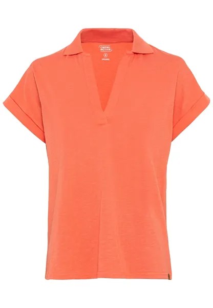 Поло Camel Active Knopfloses aus Organic Cotton, оранжевый